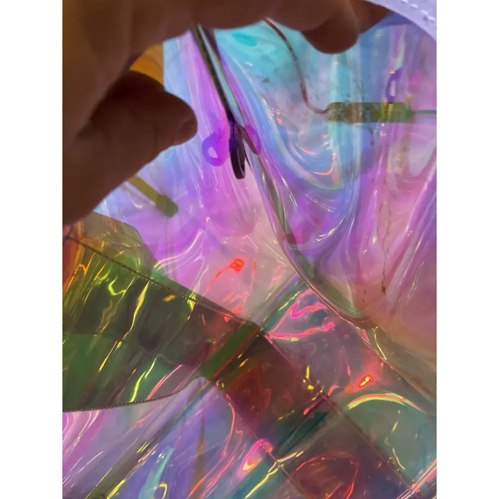 Case-Mate Soap Bubble Iredescent Travel Jelly Tote Beach Bag Purple NEW